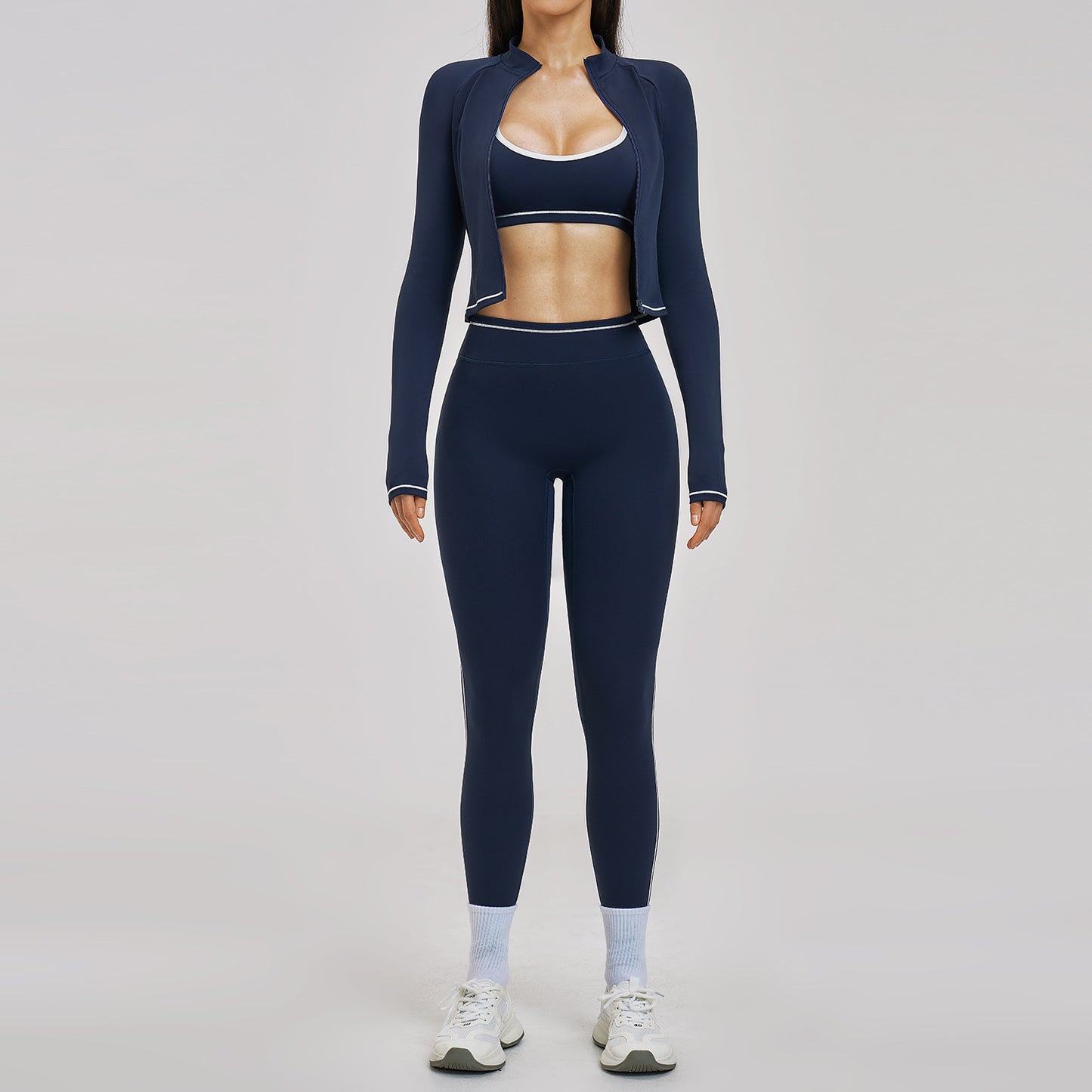 Slim-Fit Outdoor Running Three-Piece Set