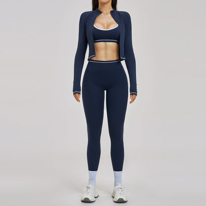 Slim-Fit Outdoor Running Three-Piece Set