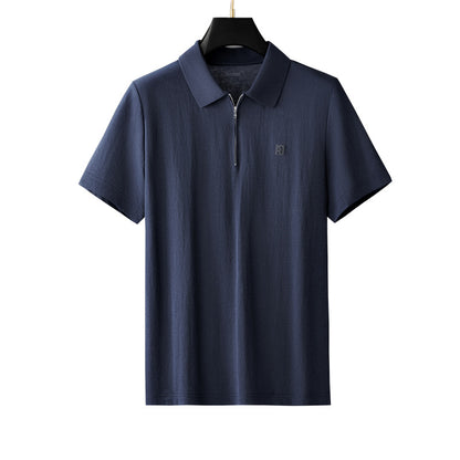 Summer Tencel Linen Polo Shirt Pants Set Loose