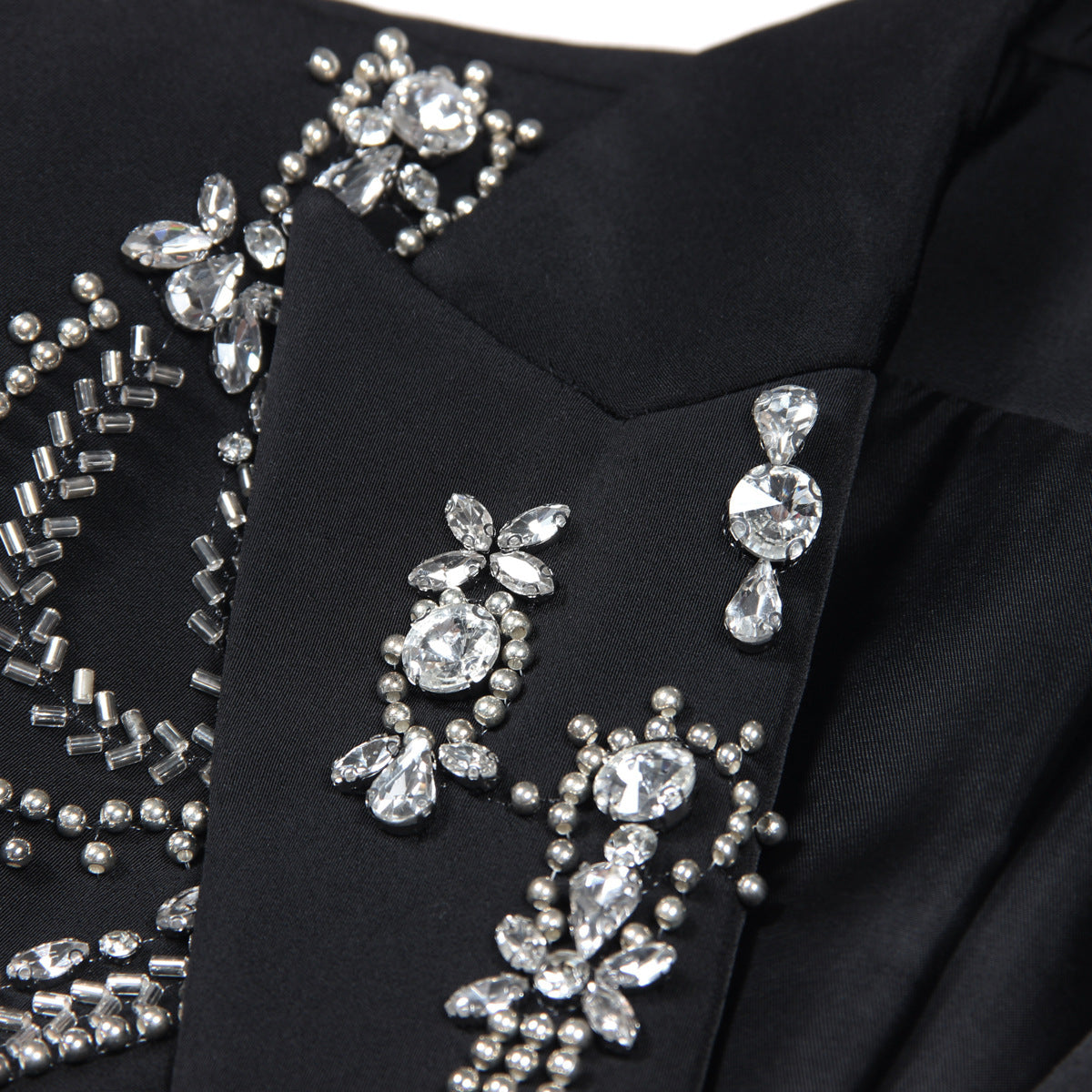 New European And American-style Heavy-Detailed Beaded Blazer Office Commute Top Womens Suit Jacket