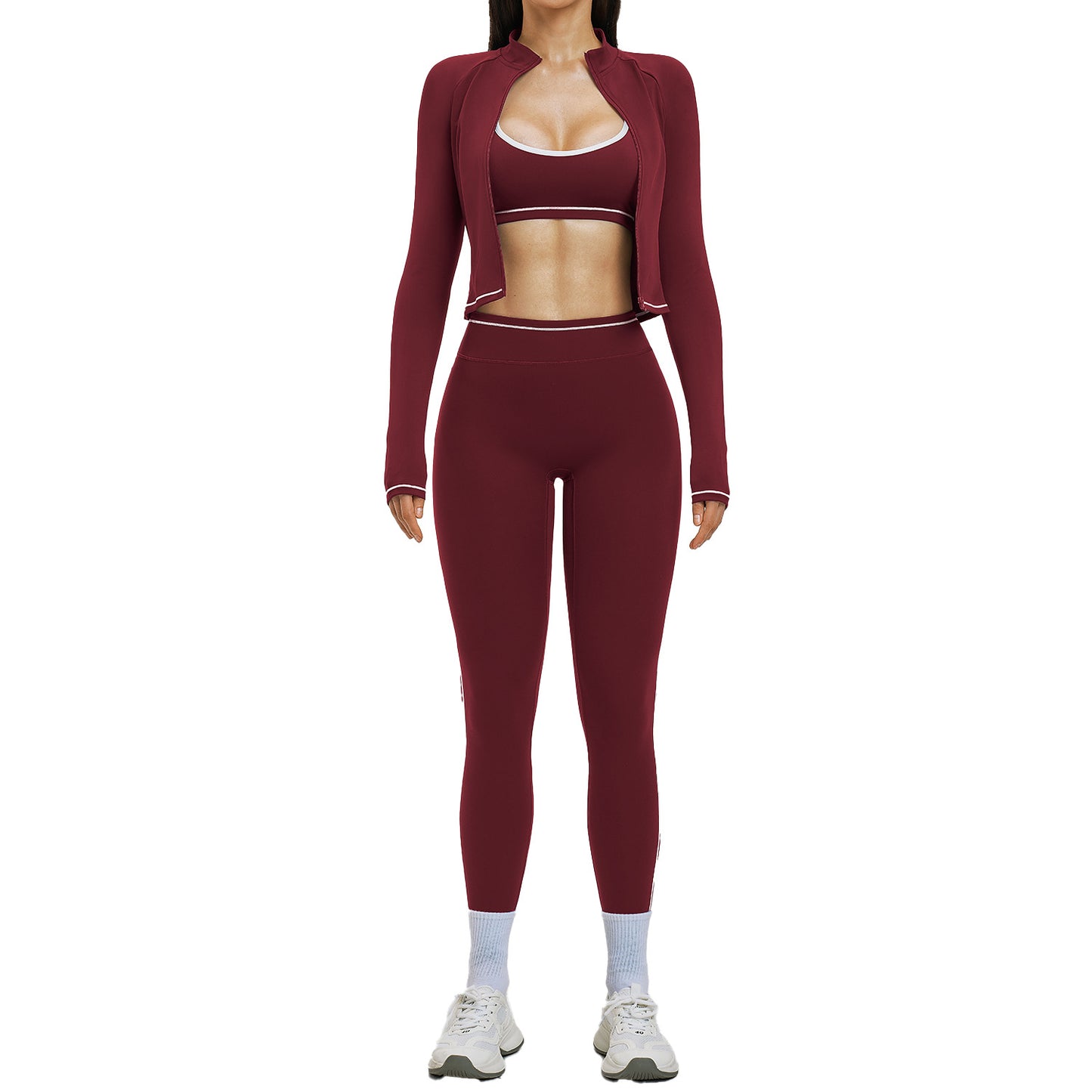 Slim-Fit Outdoor Running Three-Piece Set