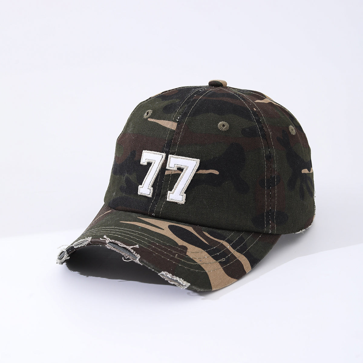 The New Camouflage Multi-color Patched Embroidered 77 .
