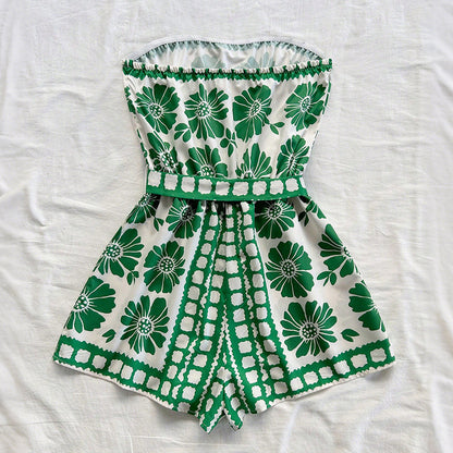 Tube-top One-piece Shorts For Women