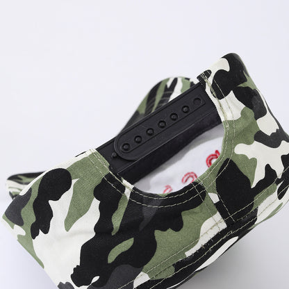 Camouflage Leopard Print Letter Embroidery Rhinestone Trendy Flat-top Baseball Cap Suitable For Outdoor Outings, Travel And Daily Use