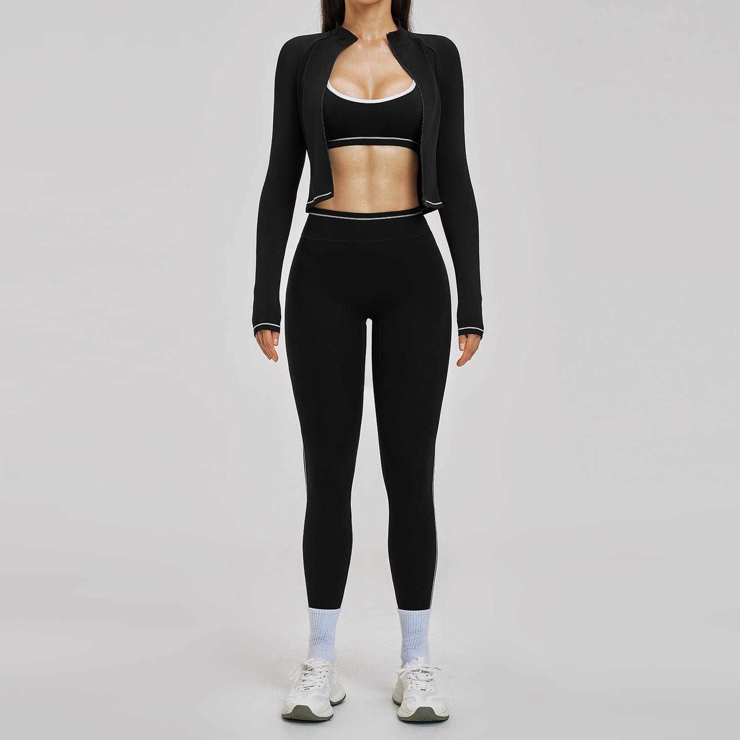 Slim-Fit Outdoor Running Three-Piece Set