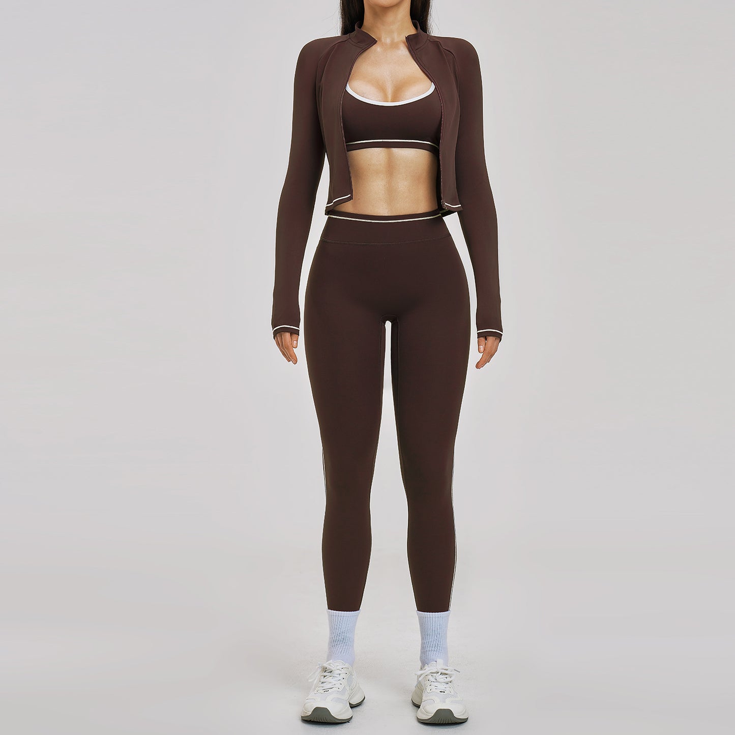 Slim-Fit Outdoor Running Three-Piece Set