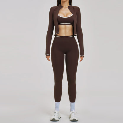 Slim-Fit Outdoor Running Three-Piece Set